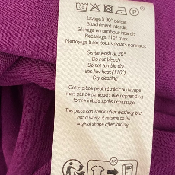 TABATA Midi Skirt  Imprime Feuillages Fond Violet NWT (US4/EU36) - Picture 11 of 12